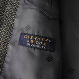 ジバンシィ シングル カシミヤ混紡 ツイード テーラードジャケット グレー - NEWSED