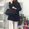 Prada Pocono Tessuto 尼龙皮革蝴蝶结手提包 黑色