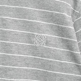 ロエベ アナグラム ボーダー柄 半袖ポロシャツ グレー / ホワイト - NEWSED