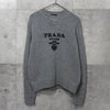 プラダ ロゴ カシミヤ ウール ニット グレー レディース