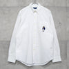 ラルフローレン ポロベア 刺繍 長袖シャツ オックスフォードシャツ ホワイト