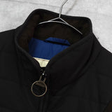 バブアー スエード切り替え キルティングジャケット ブラック - NEWSED