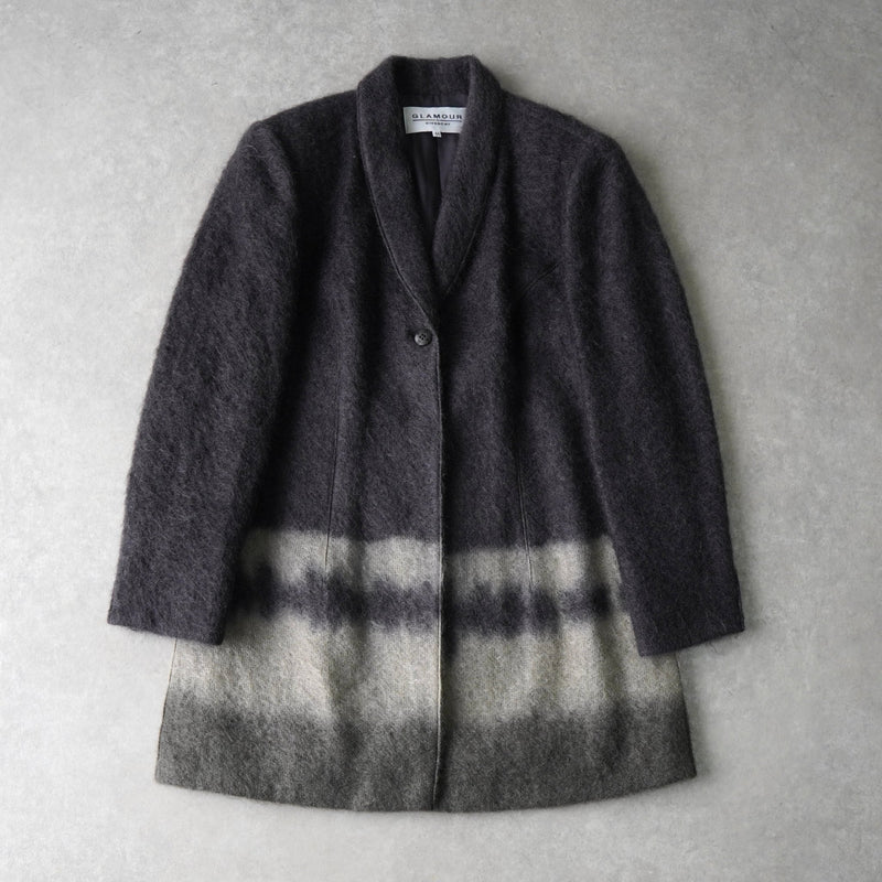 ジバンシィ ショールカラー グラデーション モヘア ジャケット コート グレー - NEWSED