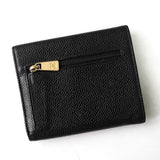 シャネル ココマーク キャビアスキン 三つ折り財布 ブラック - NEWSED