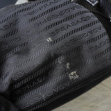 プラダ ポコノ テスート ナイロン / レザー トライアングルロゴ ショルダーバッグ ブラック - NEWSED