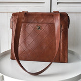 シャネル マトラッセ ラムスキン トップハンドル トートバッグ ハンドバッグ ブラウン 保存袋 ギャランティーカード付き付き - NEWSED