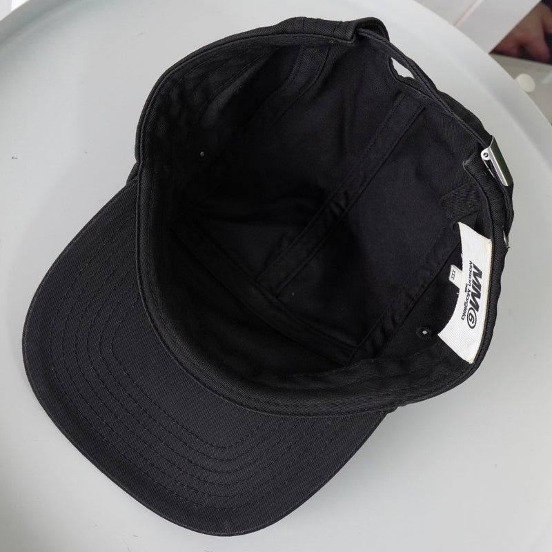 エムエムシックス メゾンマルジェラ スタッズ ロゴ ベースボール キャップ 帽子 ブラック - NEWSED