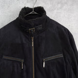 バーバリー ロンドン ボア レザー スエード調 ジッパー ムートンジャケット ノバチェック裏地 ブラック - NEWSED