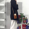 Fendi Zucca 小牛皮双色小包手机套棕色
