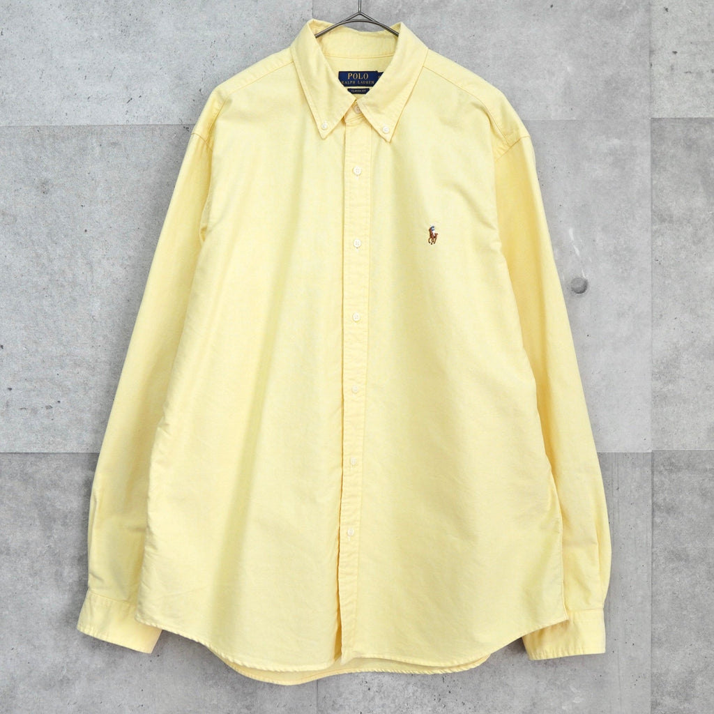 Polo Ralph Lauren 徽标刺绣长袖衬衫 黄色