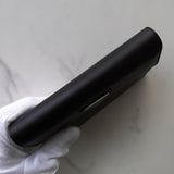 プラダ サフィアーノ レザー 三つ折り財布 三角プレート ブラック - NEWSED