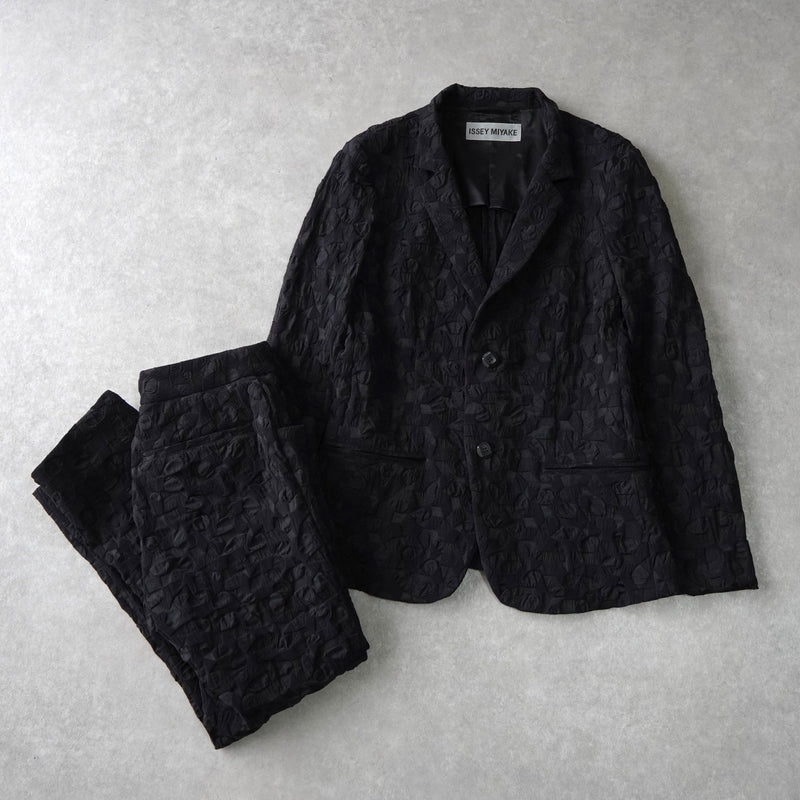 イッセイミヤケ フラワー ナイロン シングル イージー セットアップ ブラック レディース - NEWSED