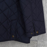 ポロ ラルフローレン スエード切り替え コーデュロイ襟 キルティングジャケット ネイビー - NEWSED