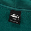 Stüssy 徽标双面印花拉链连帽衫（深绿色）