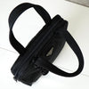 Prada Tessuto Pocono Nylon Triangle Logo Handbag in Black