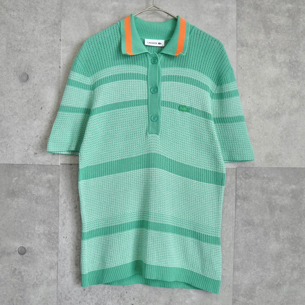 Lacoste 绿色徽标短袖针织衫