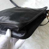 ロエベ アナグラム レザー ショルダーバッグ ポシェット ブラック - NEWSED