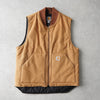 カーハート ダックベスト キルティング裏地 キャメル