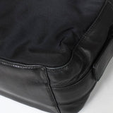 プラダ テスート ポコノ ナイロン サフィアーノレザー トライアングルロゴ ショルダーバッグ ブラック - NEWSED