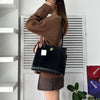 Celine Vintage Star Ball Calf Leather Shoulder Bag in Black