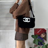 シャネル ココマーク パイル地 ノベルティ ショルダーバッグ ブラック - NEWSED