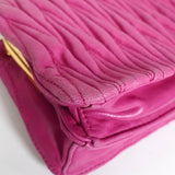 ミュウミュウ マテラッセ レザー がま口 ミニ ショルダーバッグ ピンク - NEWSED