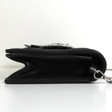 ミュウミュウ マテラッセ ビジュー レザー チェーン ショルダーバッグ ブラック - NEWSED