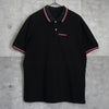 プラダ ロゴパッチ 半袖ポロシャツ ブラック