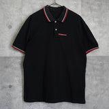 プラダ ロゴパッチ 半袖ポロシャツ ブラック - NEWSED