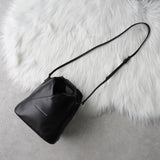 エムエムシックス メゾン マルジェラ レザー ジャパニーズバッグ ショルダーバッグ クロスボディ ブラック - NEWSED