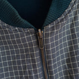 ラコステ リバーシブル ブルゾン スタジャン ロゴパッチ チェック柄 グリーン/カーキ - NEWSED