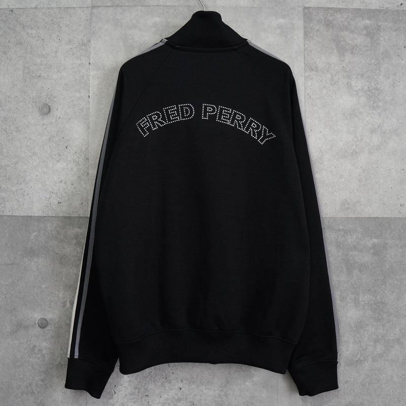 フレッドペリー ヴィンテージ バックビジューロゴ トラックジャケット ブラック - NEWSED