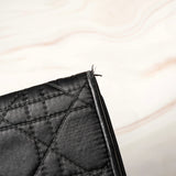 クリスチャン ディオール カナージュ ターンロック ナイロン / レザー 長財布 ブラック レディース - NEWSED