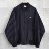 Lacoste 海军蓝徽标贴片条纹夹克