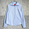 Vivienne Westwood Orb Blouse with Modified Collar, Long Sleeve, Blue, Women's