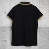 Fred Perry 徽标刺绣短袖 Polo 衫 黑色