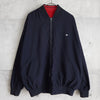 ラコステ ヴィンテージ リバーシブル スタジャン ブルゾン ロゴパッチ ダークネイビー/レッド