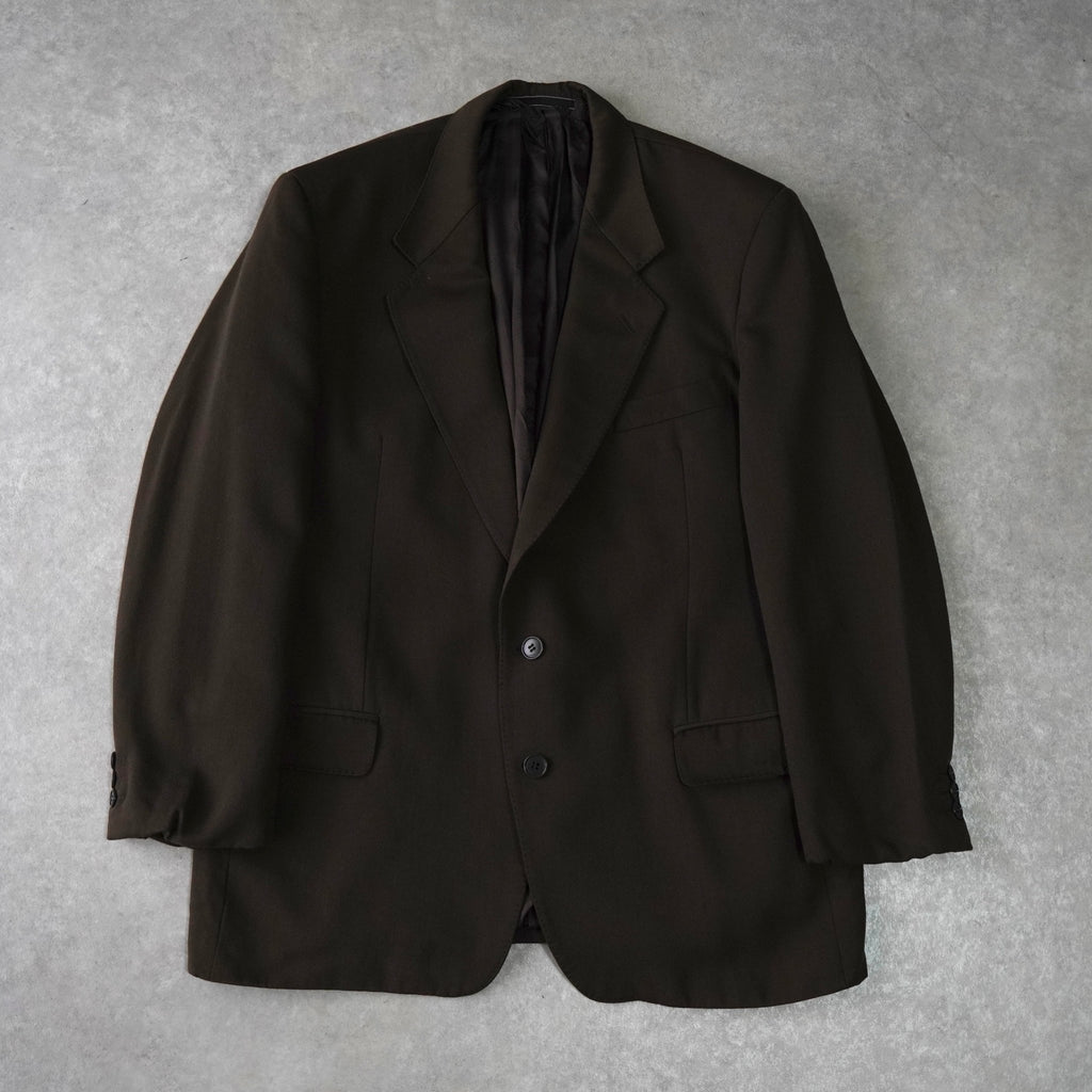 クリスチャン ディオール ヴィンテージ ウール シングル テーラードジャケット ブラウン