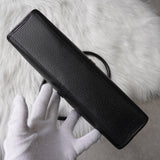 グッチ ジャッキー レザー ハンドバッグ ブラック - NEWSED