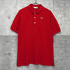 Lacoste logo patch short sleeve polo shirt in red
