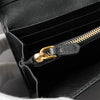 Prada Saffiano Leather Bi-fold Long Wallet Gold Black Guarantee Card Box Included