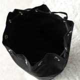 プラダ テスート ポコノ ナイロン 巾着バッグ ポーチ 三角プレート ブラック - NEWSED