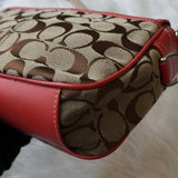 コーチ シグネチャー キャンバス ショルダーバッグ ベージュ / ピンク - NEWSED