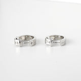 ヴィヴィアン ウエストウッド ロゴ刻印 ベルト シルバー フープピアス 箱付き - NEWSED