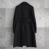 Prada wool coat, long coat, trench coat, women's, grey