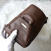 Celine Boogie Bag Leather Handbag Brown