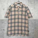 バーバリー ブラック レーベル ホースロゴ 刺繍 ノバチェック 半袖トップス ベージュ - NEWSED