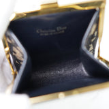 ディオール トロッター キャンバス/レザー がま口 コインケース ネイビー - NEWSED