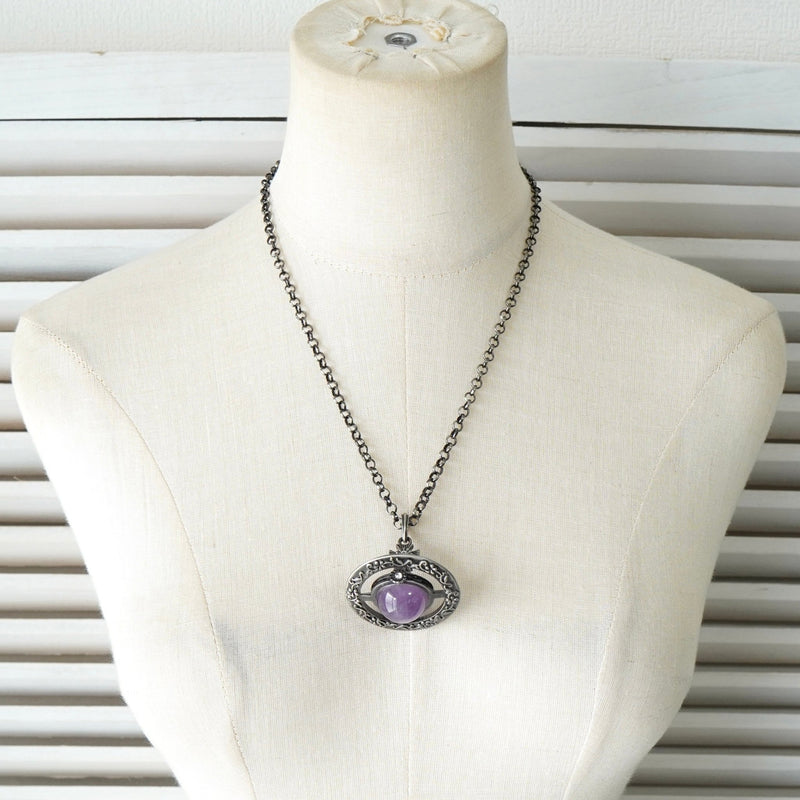 ヴィヴィアン ウエストウッド オーナメンタルタイニーオーブ ラインストーン シルバー ネックレス - NEWSED