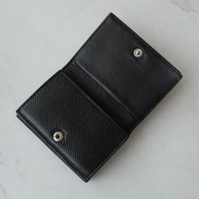 バレンシアガ エブリティ レザー 三つ折り財布 コンパクトウォレット ブラック - NEWSED